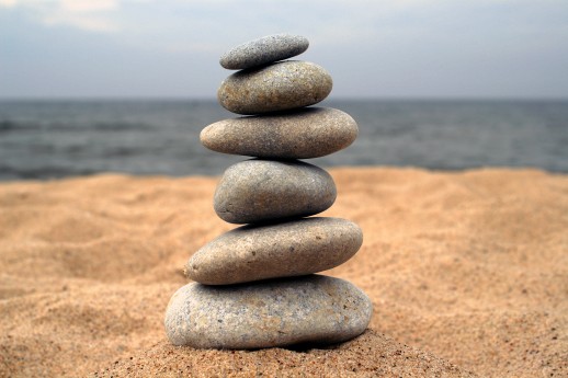 pedras em equilíbrio